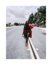 Load image into Gallery viewer, Luxe Leather- Vintage Longline Red Coat
