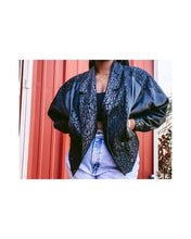 Load image into Gallery viewer, Luxe Leather- Vintage Leopard Detail Bomber
